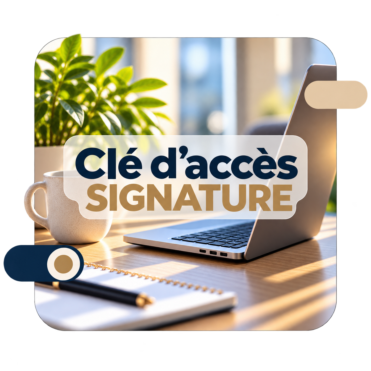 Clé d’accès SIGNATURE – Bureau lumineux-2
